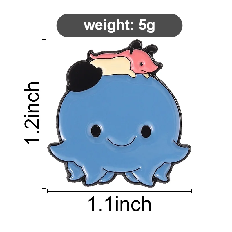Kollektion mit Tierzitaten, Emaille-Anstecknadeln, Ente, Du, Cowboy, Katze, Howdy, Ratte, Brosche „To the Moon and Back“, Abzeichen, kreative Wortspiele, Schmuck, Geschenk – Detail 7