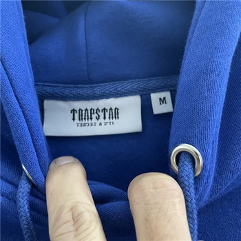 Trapstar Hoodie Men Women 1:1 Top Version Towel Embroidered Trapstar Pullover Clothes Blue 5