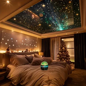 LED Galaxy Projector Light Colorful Galaxy Sky Projector Bedroom Night Light Kids Room Decoration Christmas Party Decoration 2