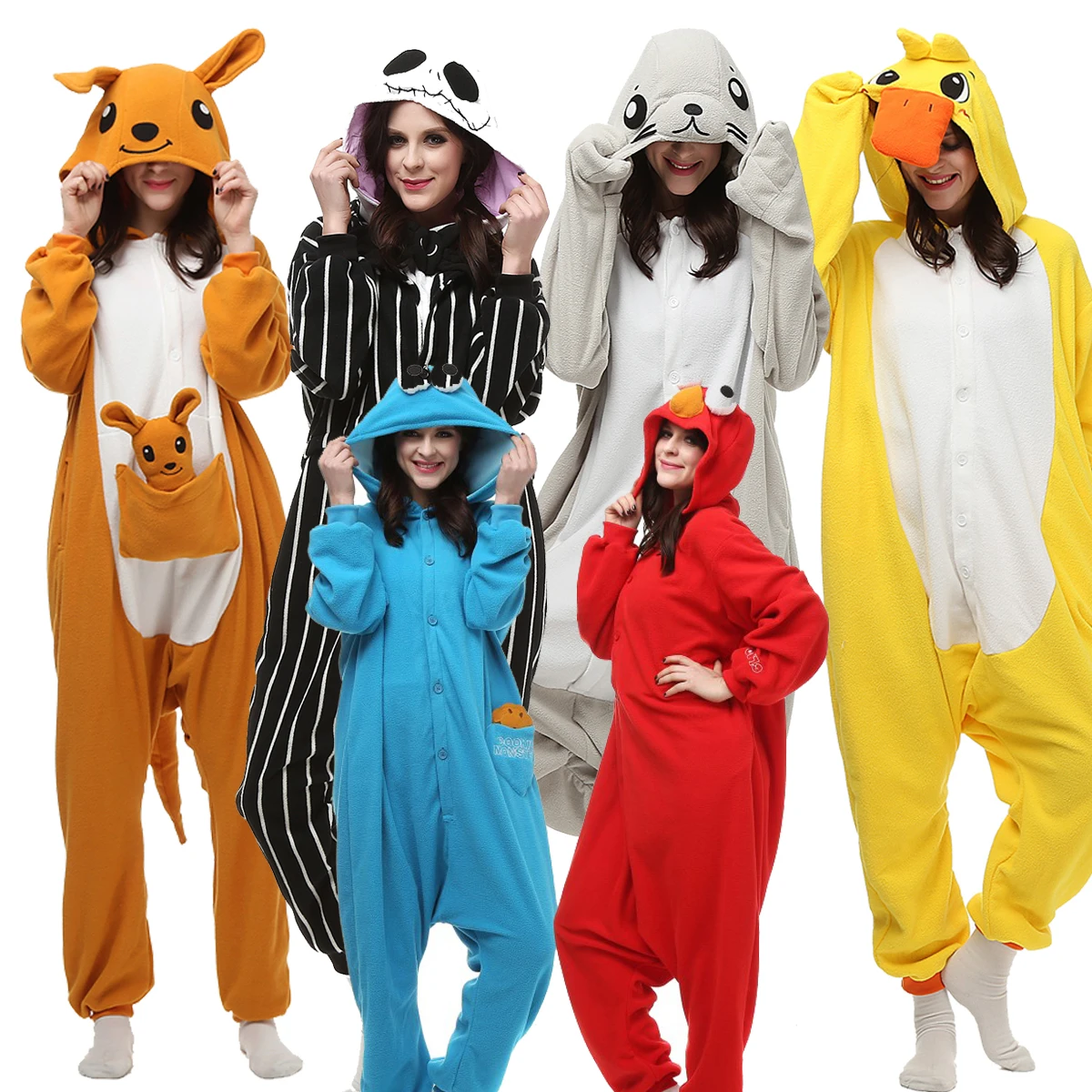 Pyjama XXL pour enfants et adultes, costume d'halloween de noël, dessin  animé d'animaux, chien bleu, Onesies - AliExpress