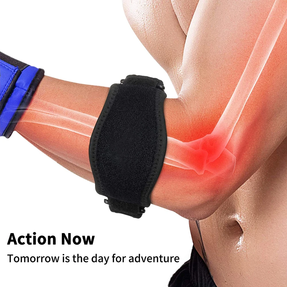 1Pcs Adjustable Elbow Support Basketball Tennis Golf Elbow Strap Pads Lateral Pain Syndrome Epicondylitis Braces Sports