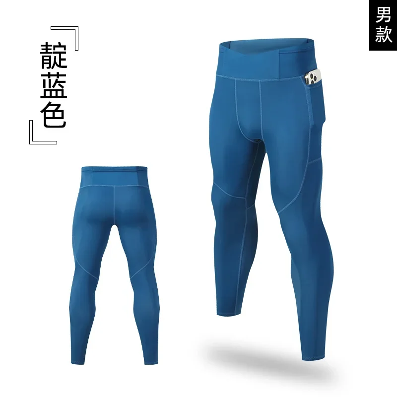 Man Running Training Pants Sports Trousers Tights Sport Solid Women Gym Fitness Yoga Elastic Compression Pants Mens Leggings sports leggings compression pants