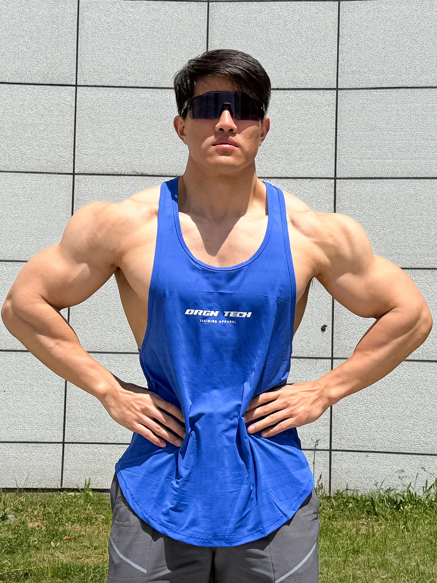 Orgn 남성용 트레이닝 탱크탑 짐 피트니스 루즈핏 민소매 스포츠웨어 속건 통기성 러닝 아웃도어 활동 티셔츠