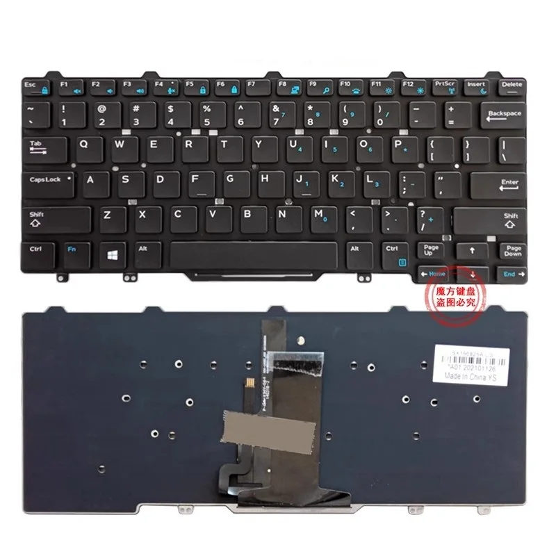 

Новая клавиатура US для DELL E5470 E7470 Latitude 7490 5480 5488 7480 5450 5491