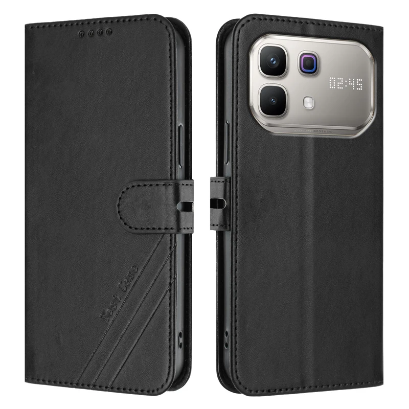 Deluxe Leather Flip Wallet Phone Case Cover