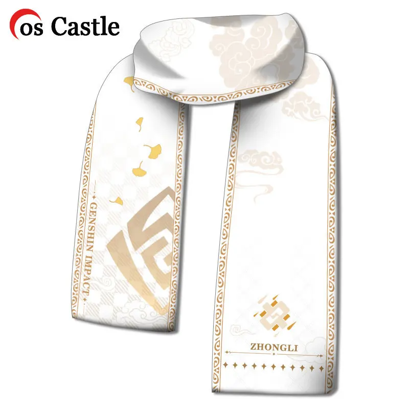 Genshin Impact Hutao Raiden Shogun Paimon Klee Xiao Keqing Venti Zhongli Cosplay Scarf Winter Warm Daily Wear Scarf Unisex