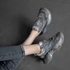 5cm Air Mesh Genuine Leather Flats Women Platform Wedge Summer Fashion Loafer Chunky Sneakers Mixed Color Comfy Shoes Vulcanize 3