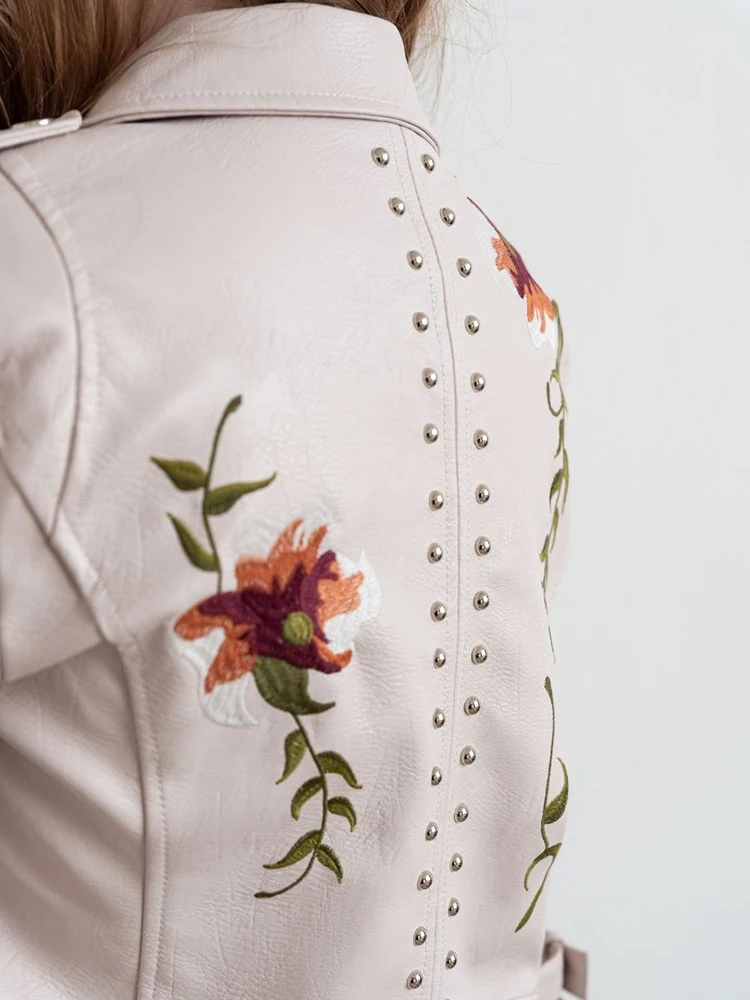 ジャケット・アウター AMERI MEDI VINTAGE FLOWER EMBROIDERY Vintage Chicos Designer Size 3 Women's Jean Jacket Floral