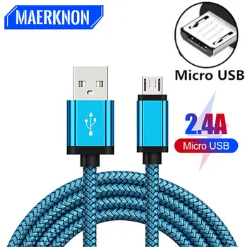 마이크로 USB 휴대폰 케이블, 안드로이드 충전기 케이블, 카벨 마이크로 USB 충전 와이어 코드, 샤오미 레드미 5 플러스 8 7 6 6A S2 용, 2/3 미터