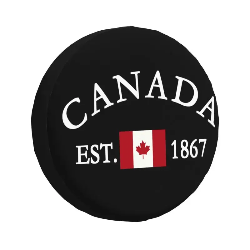 

Flag Of Canada Spare Tire Cover for Jeep Honda Patriotism SUV RV Camper Car Wheel Protectors Accessories 14" 15" 16" 17" Inch