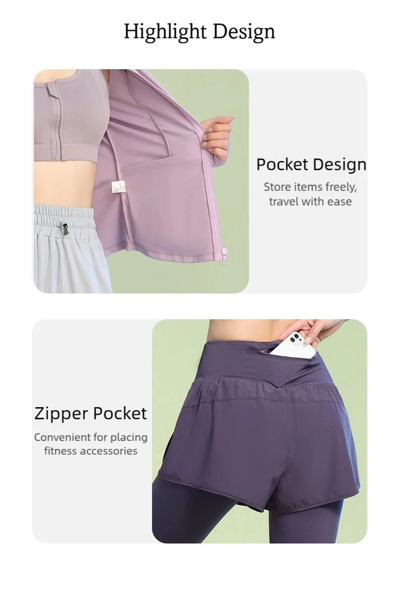 DRUR M-4XL Yoga-Outfits, 2-teiliges Trainingsset, Sweatshirt mit durchgehendem Reißverschluss und Hose, Damen-Trainingsanzug, aktive Kleidung, Herbst-Winter-Sportbekleidung – Detail 3