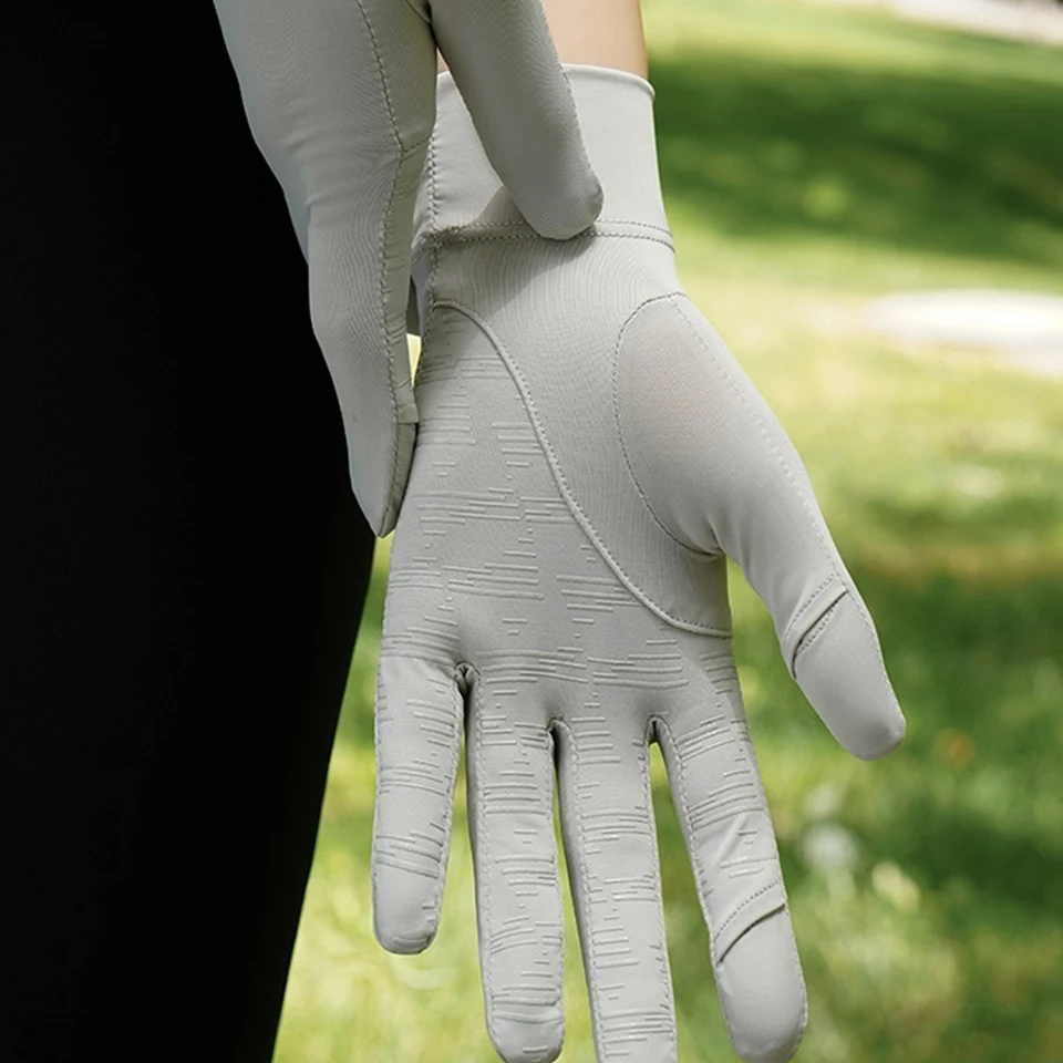 GTUBIKE Summer Ice Silk Gloves Sunscreen Cool Two-Finger Cycling Slender Driving Thin Breathable Outdoor Touch Screen Gloves