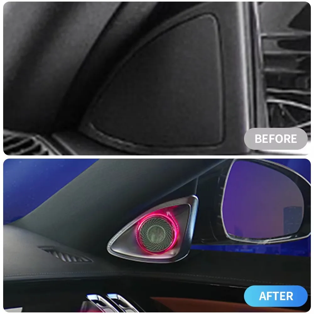 메르세데스 벤츠 W223 S400 450L S 클래스용 4D 회전 글로우 트위터, 64색 앰비언트 라이트 LED 액세서리 포함 차량용 스피커