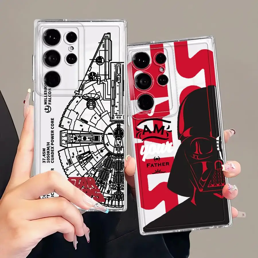 Hülle für Samsung Galaxy S26 S23 Ultra S20 Plus S21 S22 FE S24 Note 20 Ultra 10 S25 Edge Handyhülle Sterne W-Wars Anime Film