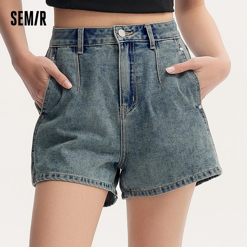 여성용 세미 청바지, 몸집이 작은 피규어, 다리 연장 효과, 2024 여름 신상, 시원한 감각, 짧은 바지