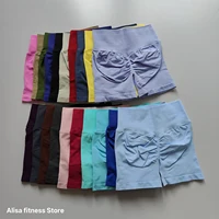 Summer High Waisted Yoga Shorts Tummy Control Seamless Fitness Shorts Sexy Running Fitness Short Pants Solid Color Yoga Leggings - Image 2
