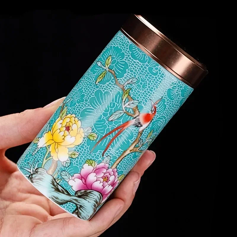 Ceramic Storage Jar Mini Pottery Jar Airtight Pots Ointment Storage Box Ceramic Tea Organizer Storage Tanks Coffee Kitchen Container