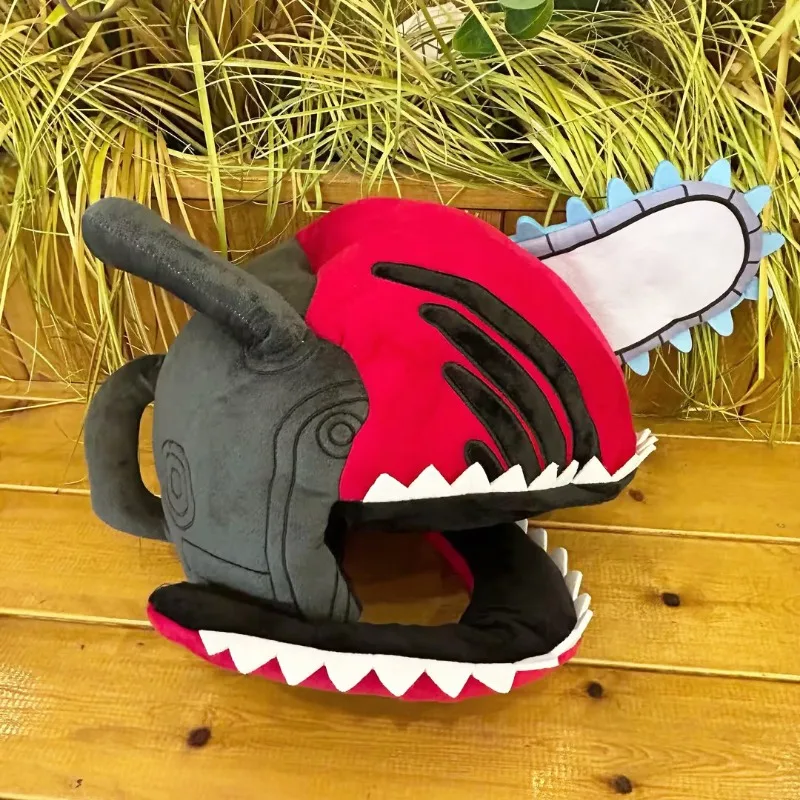 Anime Chainsaw Man Pochita Cosplay Headgear Helmet Cute Plush Doll Cos Carnival Party Kids Gift