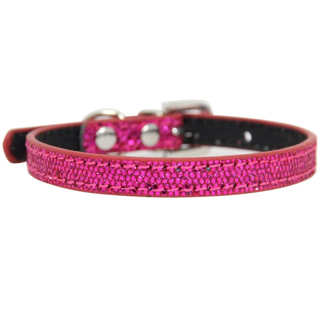 Hot Sale Super Shining Diamond Rhinestone Cat Collar Puppy Baby Dog Cat Collar Leather Strap Kitten Accessories Puppy Pet Collar 5