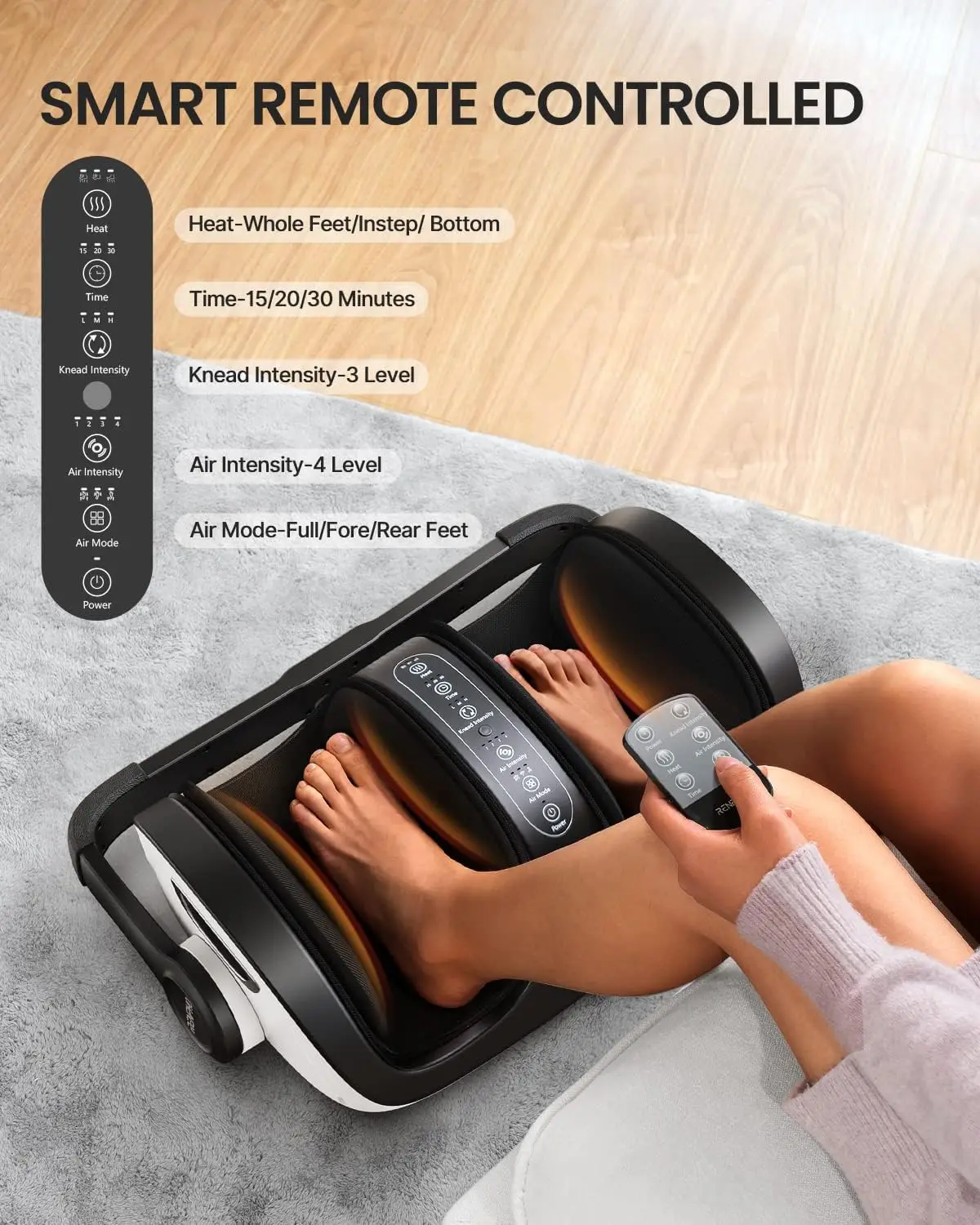 with Heat,  and Calf  for Athletes  Care, Deep Kneading  Massage for Feet/Ankle/Calf/Le 4