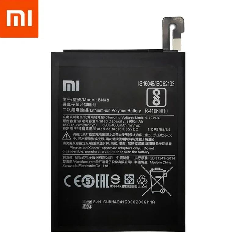 100% Original New BN48 High Capacity 4000mAh Replacement Battery For Xiaomi Redmi Note 5 Note 6 Pro Batterie Batteries +Tools