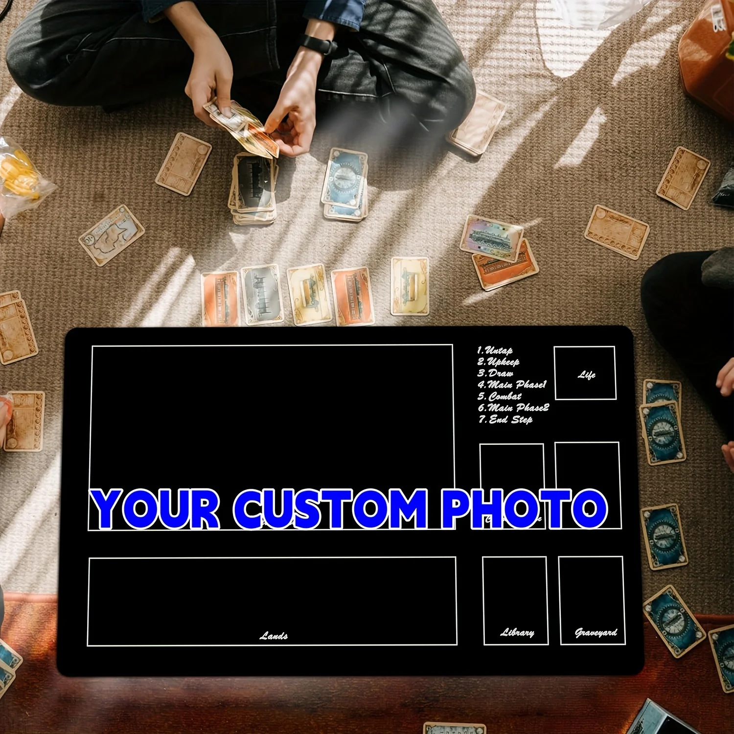 Customizable MTG Play Mat 35X60 Rubber Gaming Table Mats TCG/CCG DIY Magic Card Game Mouse Pad Party Game Accessory Anime Themed - 4