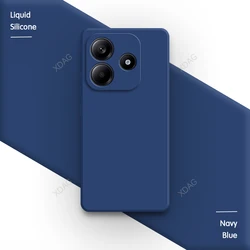 Premium Liquid Silicone Phone Case - Soft Back Cover & Classic Shell Housing - Redmi Note 14 5G (China) (Navy Blue)