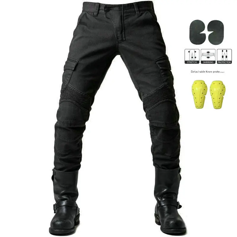 

Motorcycle Men Off-road Outdoor Cycling Jeans Anti-Fall Rider Equipment Protect Gear Four Seasons Jeans Racing Pants
