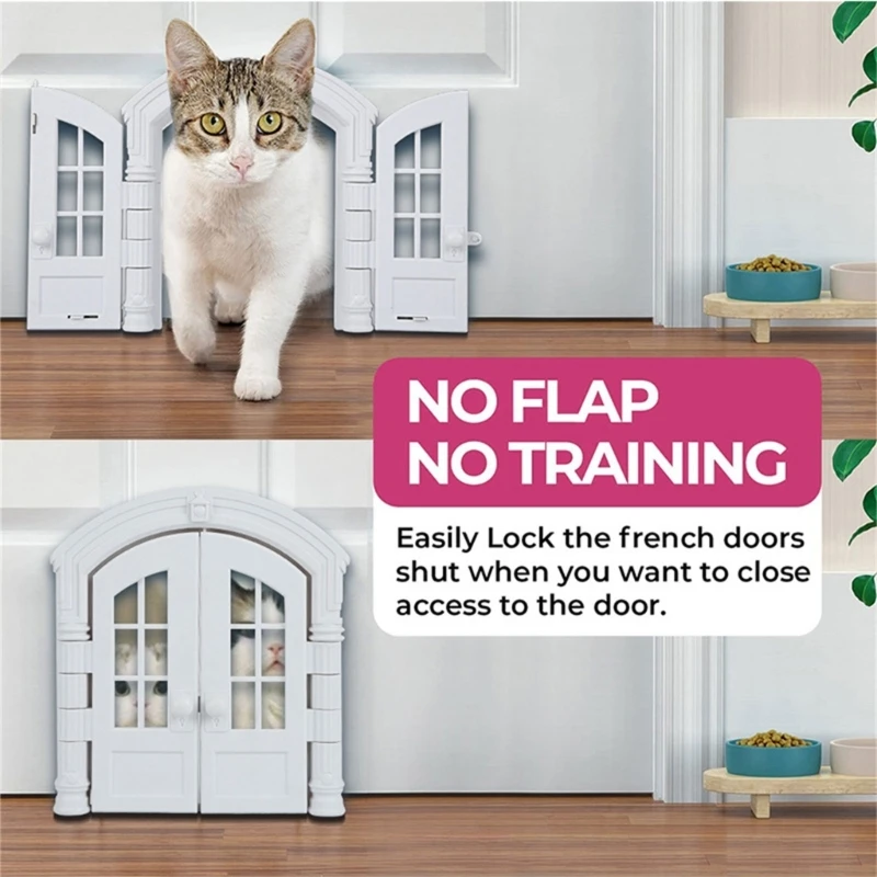 Pet Door for Cats Dogs No Noise