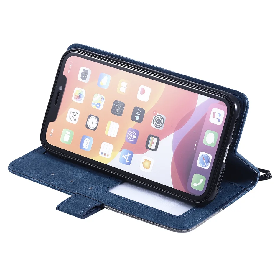 Flip Phone Case with Card Slots and Wallet Protect Cover