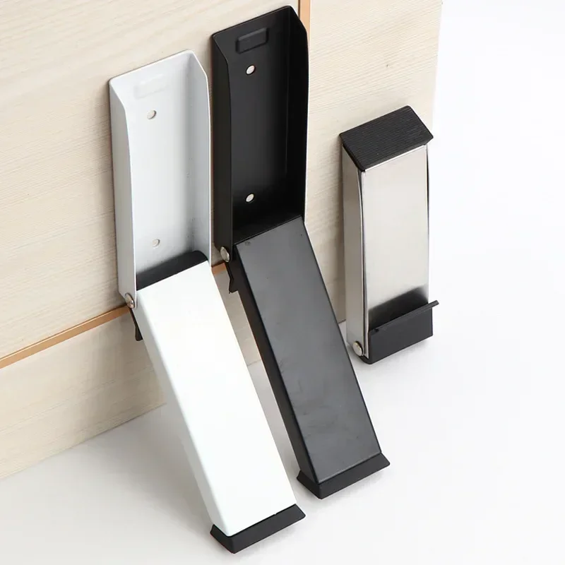 Nail-free Square Folding Foot Door Positioner Brake Magnetic Door Stop Anti-collision Foot Touch Random Stop Stopper 1pcs magnetic door stopper