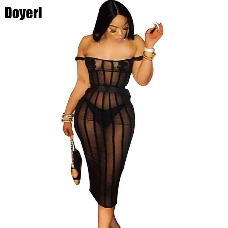 bodycon transparent dress