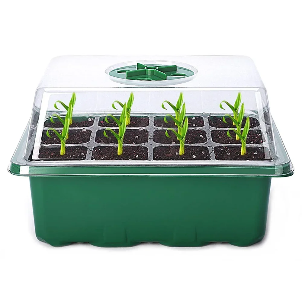 

2pc 12 Holes Greenhouse Seedling Box Propagation Nursery Pots Plant Seeds Starter Trays Farm Gardening Growing Germination Tools