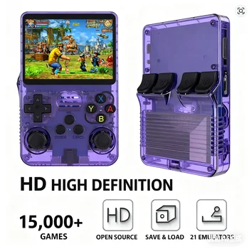 Consola de juegos portátil Retro R36S de código abierto ARKOS 2,0 pantalla IPS de 3,5 pulgadas 64G/128G reproductor de vídeo de bolsillo portátil regalo de Navidad para niños