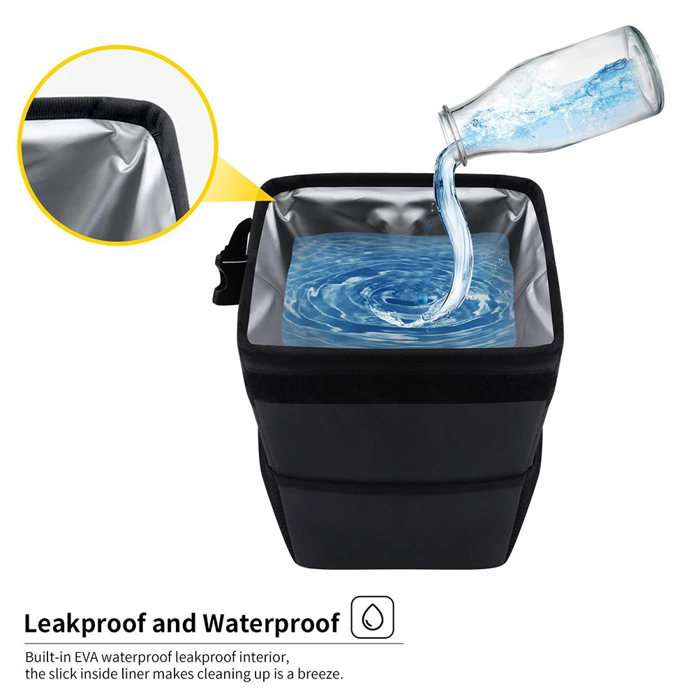 Waterproof Car Trash Can Auto Dustbin Seat Back Foldable Storage Pockets Organizer Auto Trash Bin Garbage Bag Car Accessories