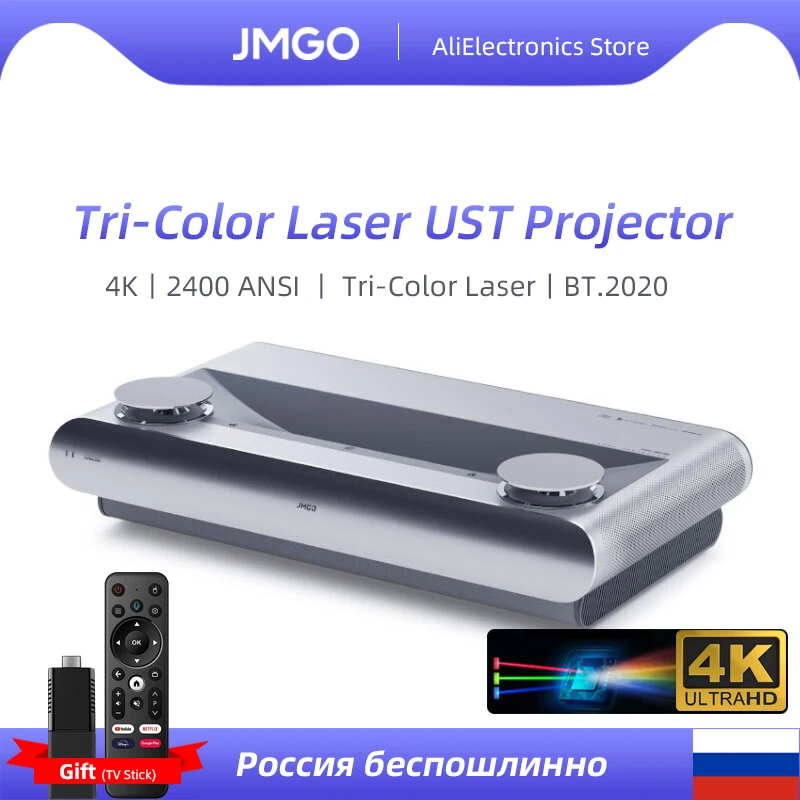 JMGOU24KTripleColorLaserProjector3840x2160USTUltraShortThrow