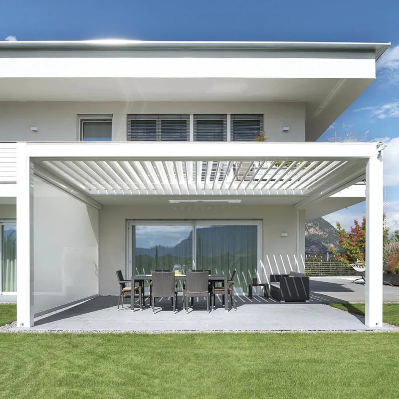 

Modern Aluminum alloy gazebo outdoor courtyard high-end villa courtyard outdoor garden quadrangular pavilion