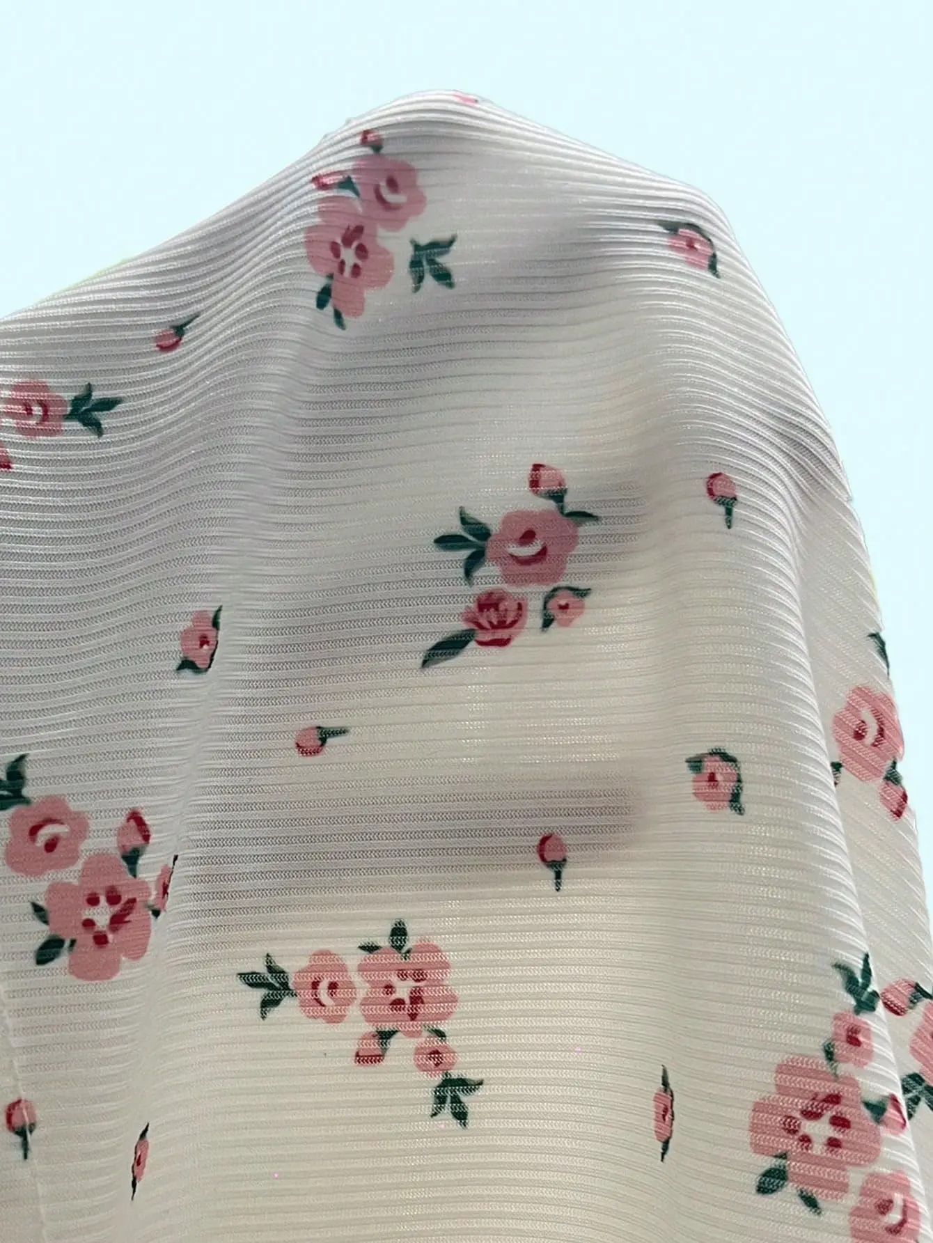 Sweet Floral Nightdress Women's White Ribbed Dress Cute Pink Trim Sleepwear Soft Comfortable Lingerie Trendy New Hot Sale