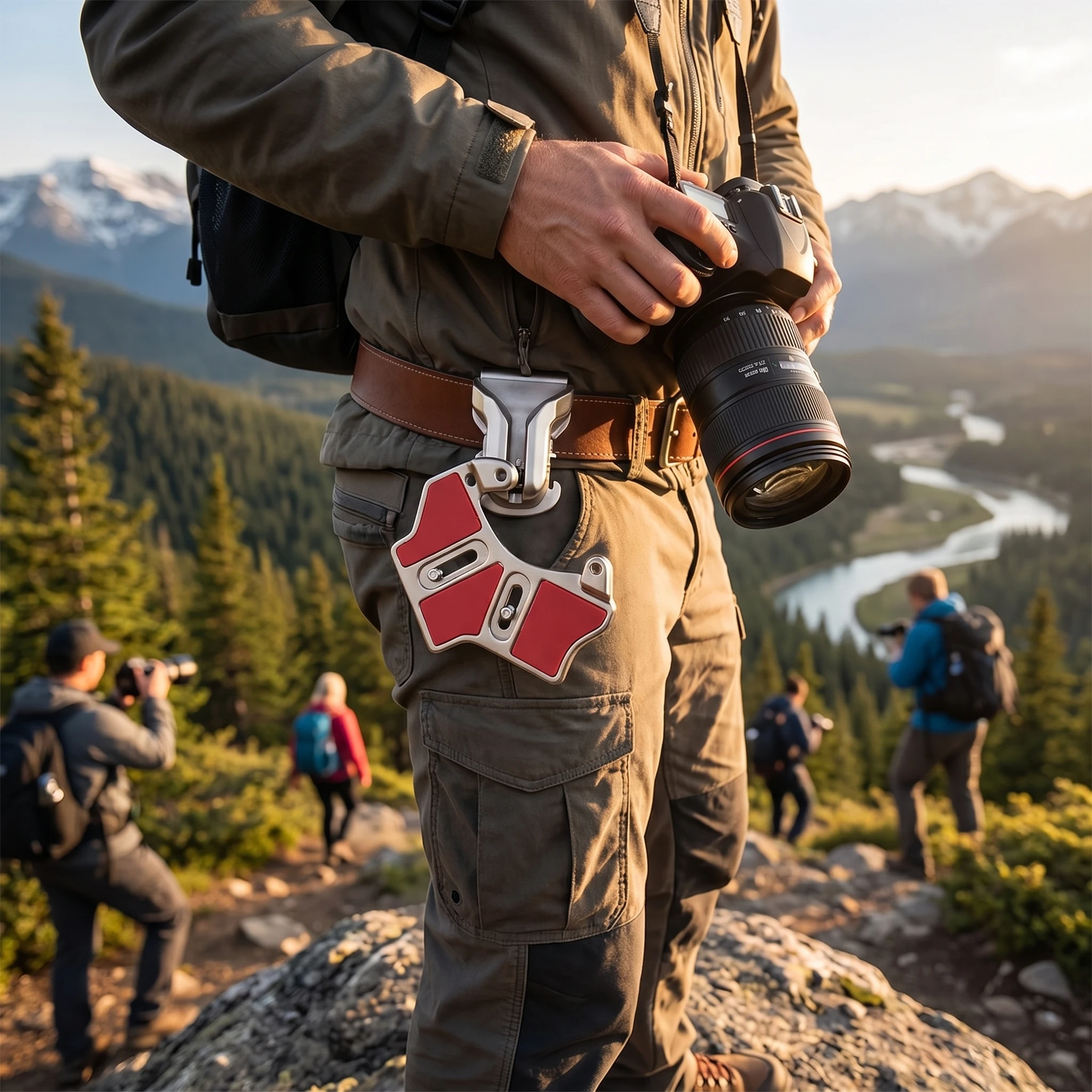 Andoer Aluminium Alloy Camera Waist Belt Mount Hanger