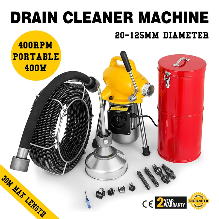 3/4-5 Drain Cleaner 500 W Sectional Sewer Snake Drain Auger Cleaning  Machine - AliExpress