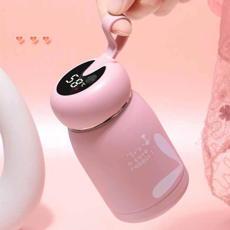 커피 머그잔 자동차 차 물 보온병 대량 휴대용 진공 플라스크, 크리스마스 선물 스마트 단열 컵 온도 표시