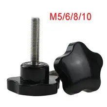

1Pcs M5 M6 M8 M10 Black Five Star Shaped Clamping Nuts Torx Hand Grip Knob Bakelite Screw Bolts For Industry Equipment