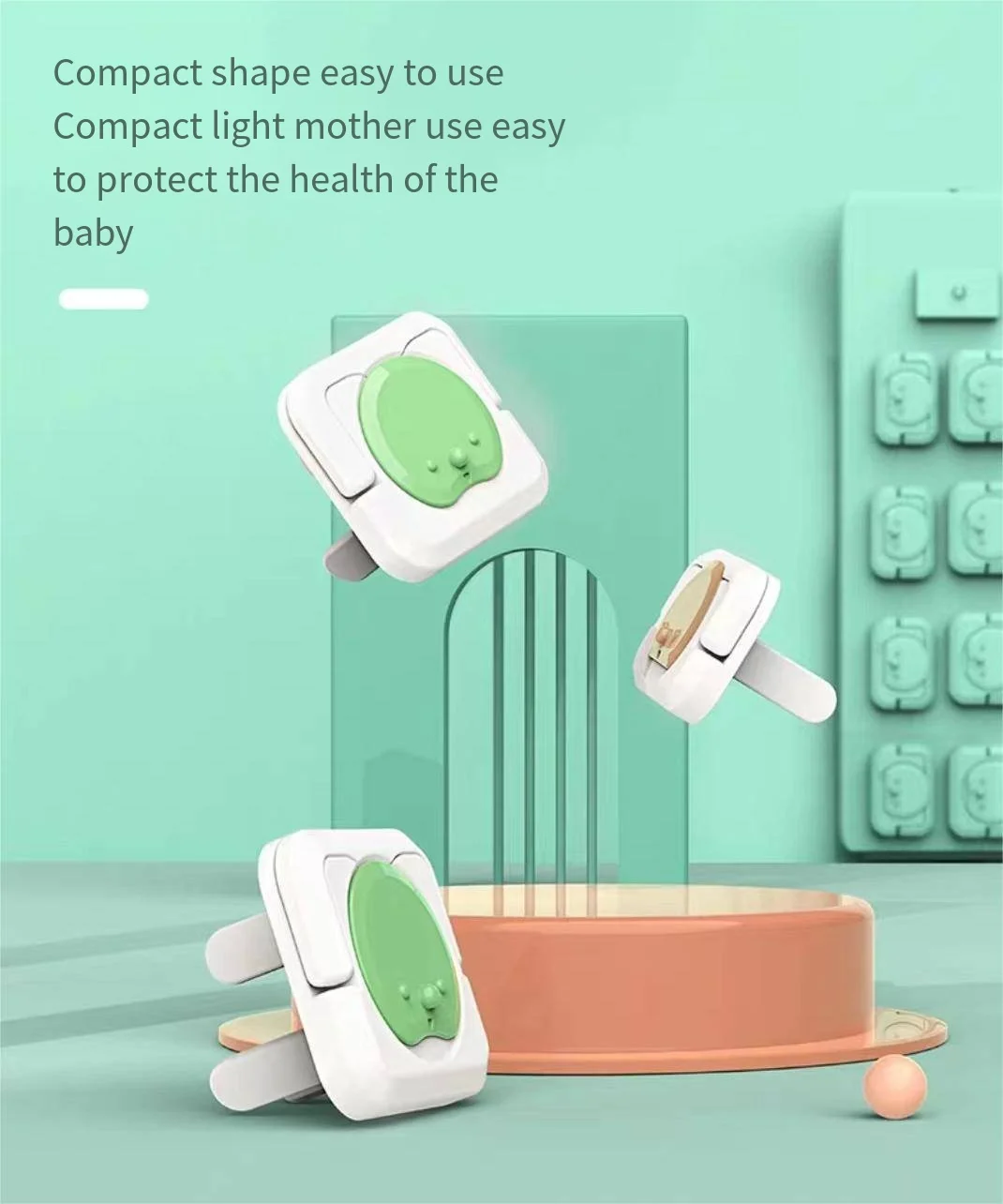 24PCS Power Switch Socket Protective Cover Children's Anti-electric Shock Baby Safety Plug Plug Bar Protective Cover