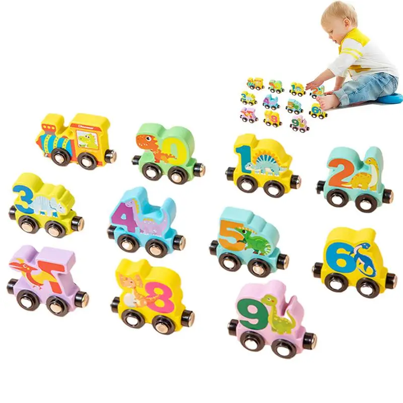 

Wood Number Train Magnet Number Train Wood Toy Set Colorful Wooden Educational Car Toy Color Cognition Toy For Early Education