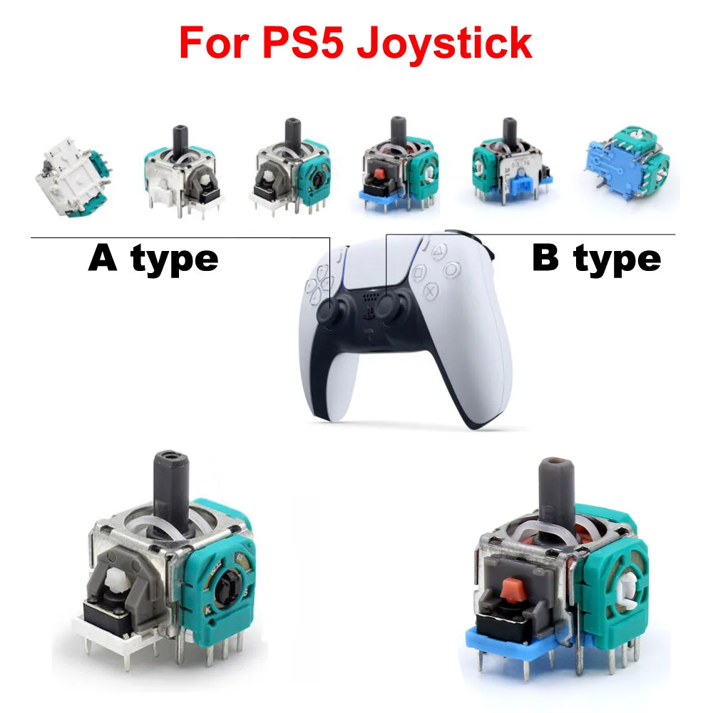 2pcsBlueWhite1pairReplacementRightLeftJoystickforPS5
