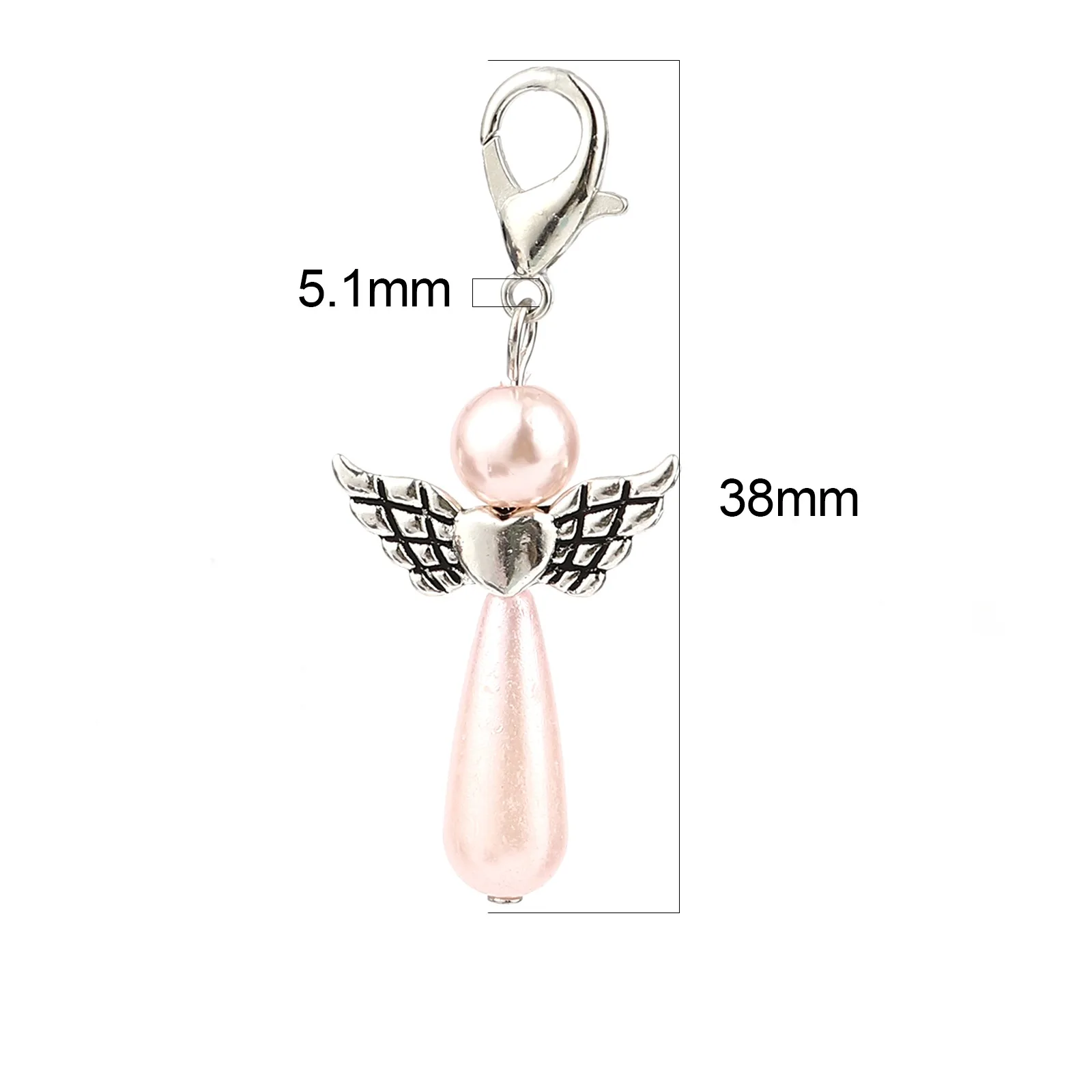 5Pcs Angel Pendant Locking Stitch Markers Matel Crochet Latch per kit di pennarelli artigianali fai da te Clip ad ago strumenti per maglieria