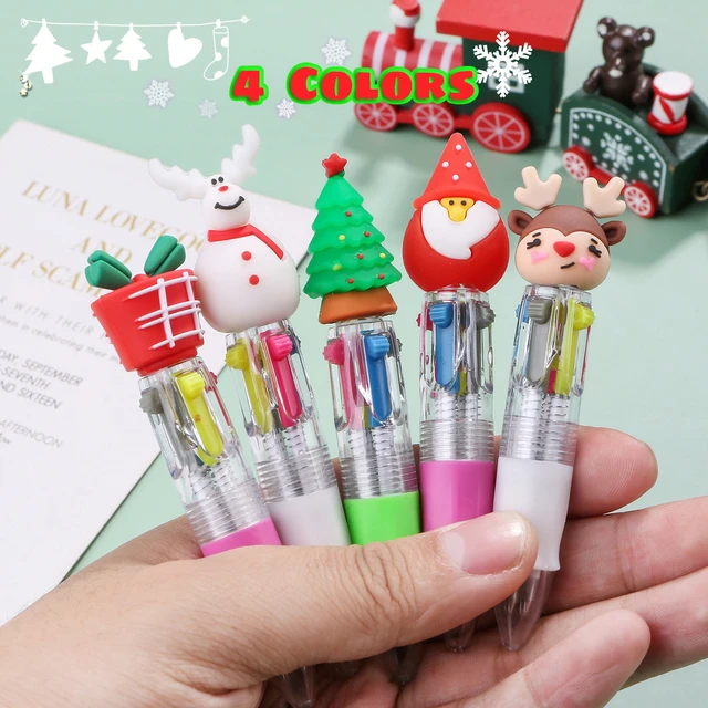 20Pcs/Lot Cute Cartoon Christmas 10 Color Ballpoint Pen Kawaii Colorful Pens  10Colors School Office Supplies Stationery Gifts - AliExpress