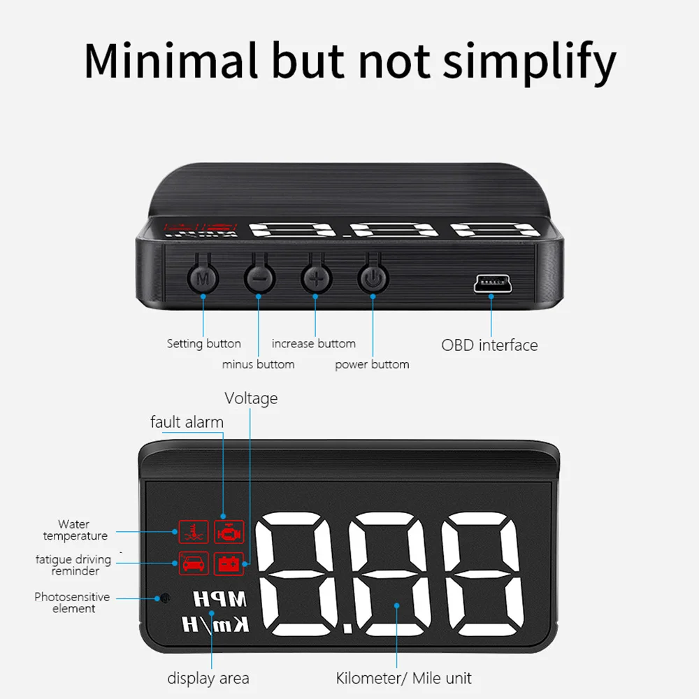 HUD ڵ  ÷,    ӵ ,   ڵ ׼, M3 OBD2, 3.2 ġ