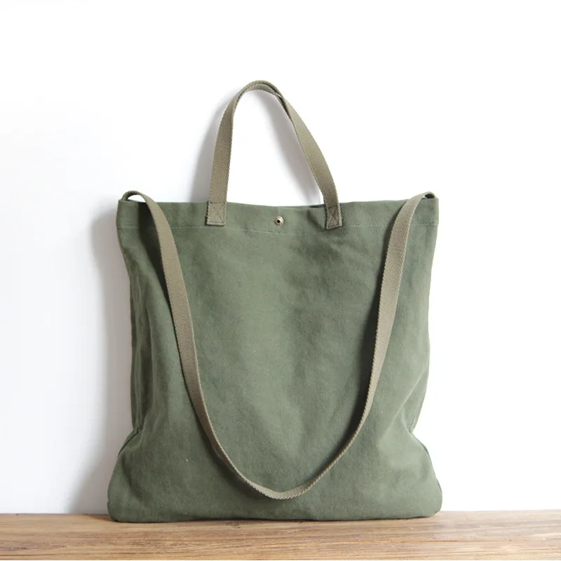 High Quality Casual Canvas Tote Bag Women Shopper Messenger Bag Female Simple Design Girls Portable Top-handle Shoulder Bag