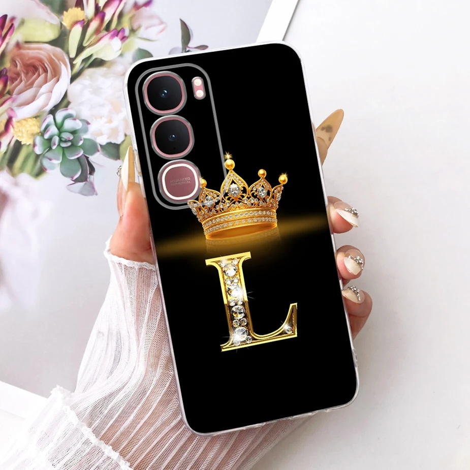 Crown Letters Soft Silicone Slim Phone Case - Elegant Design